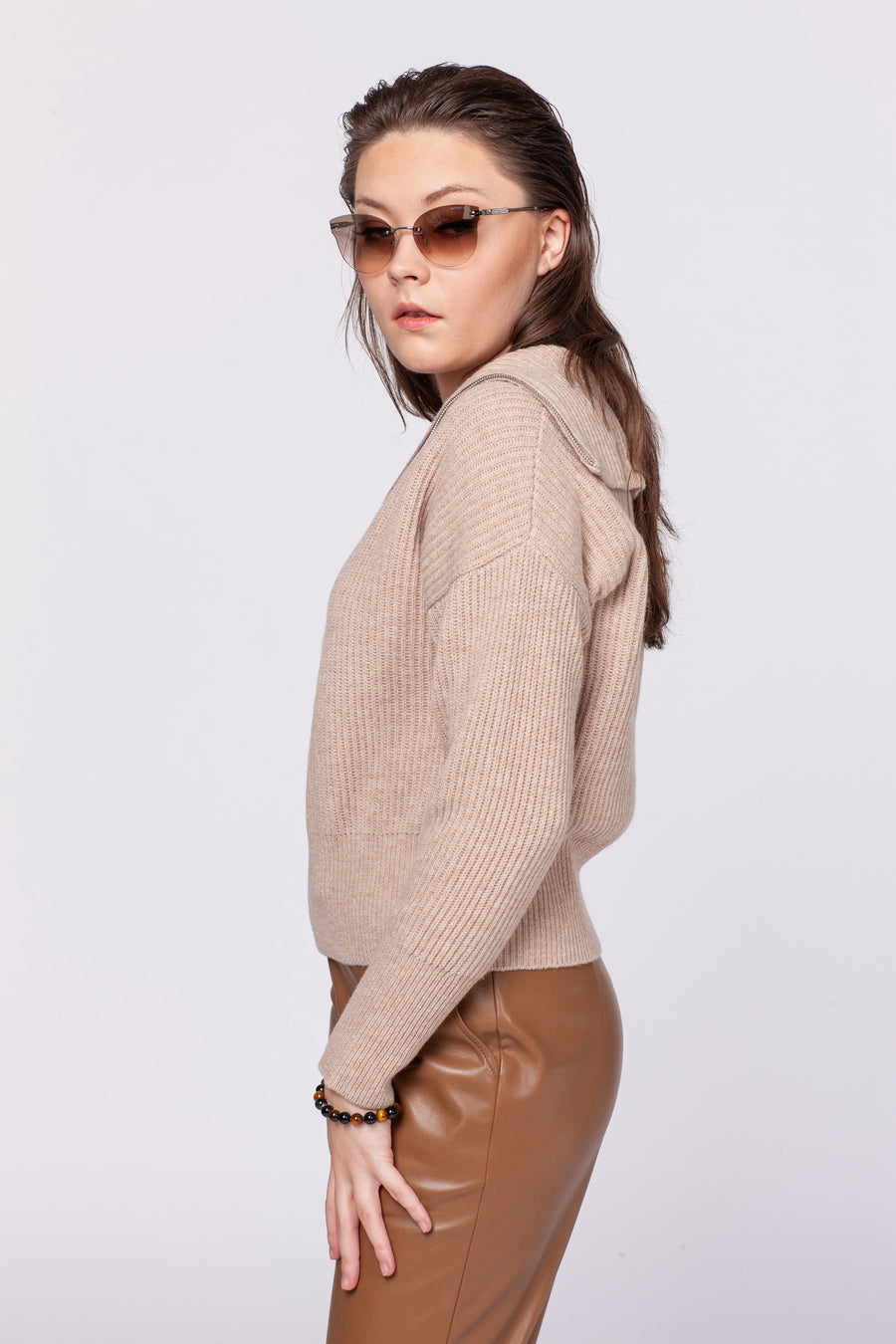 CARDIGAN/beige 8879 MAGLIONE