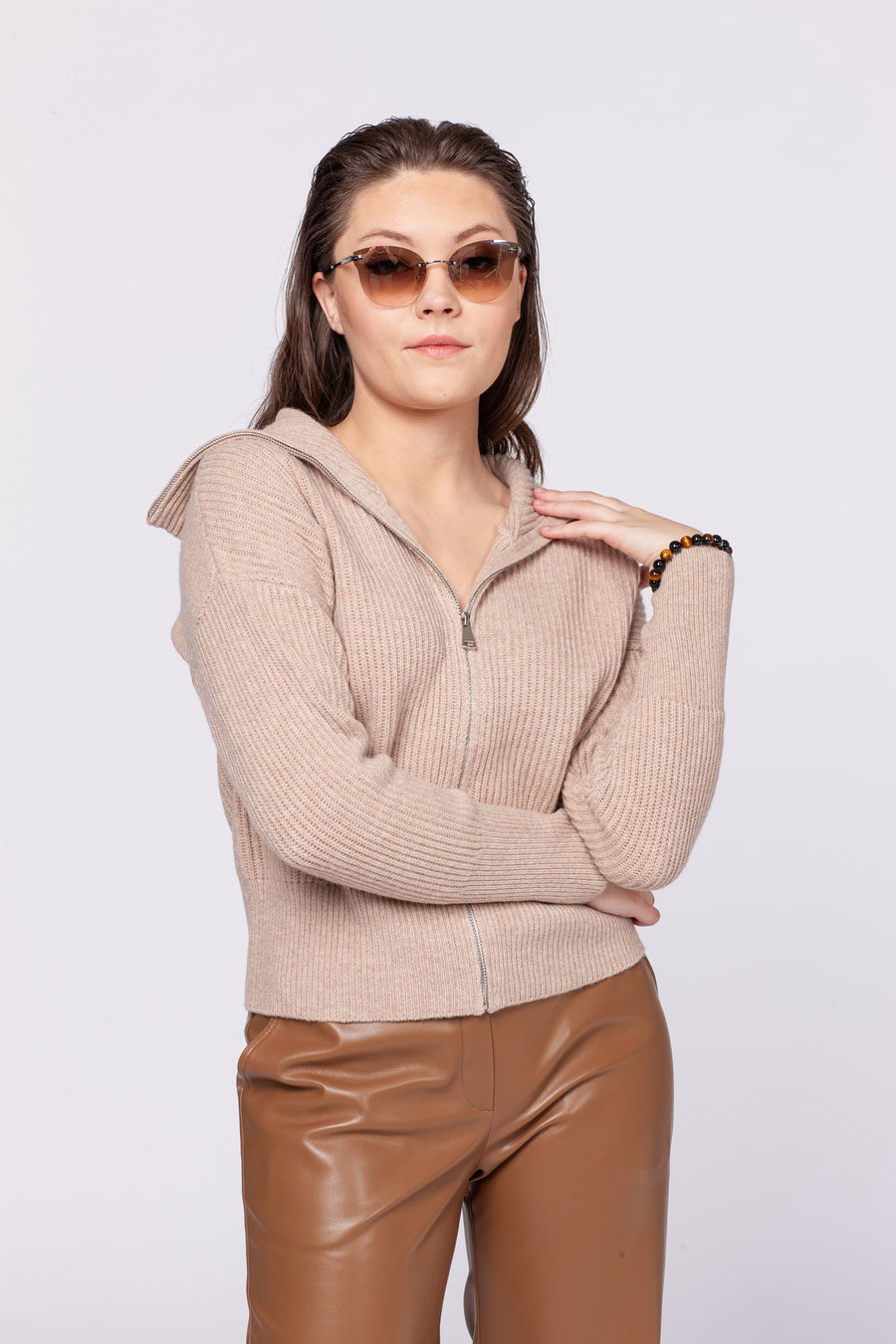 CARDIGAN/beige 8879 MAGLIONE