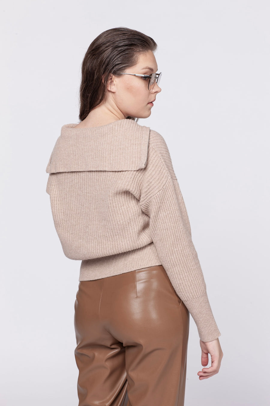 CARDIGAN/beige  8879 MEGZTUKAS