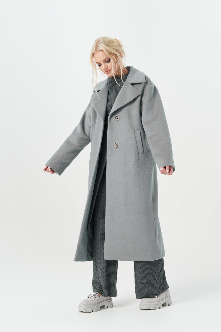 MADISON GRAY HEATED COAT